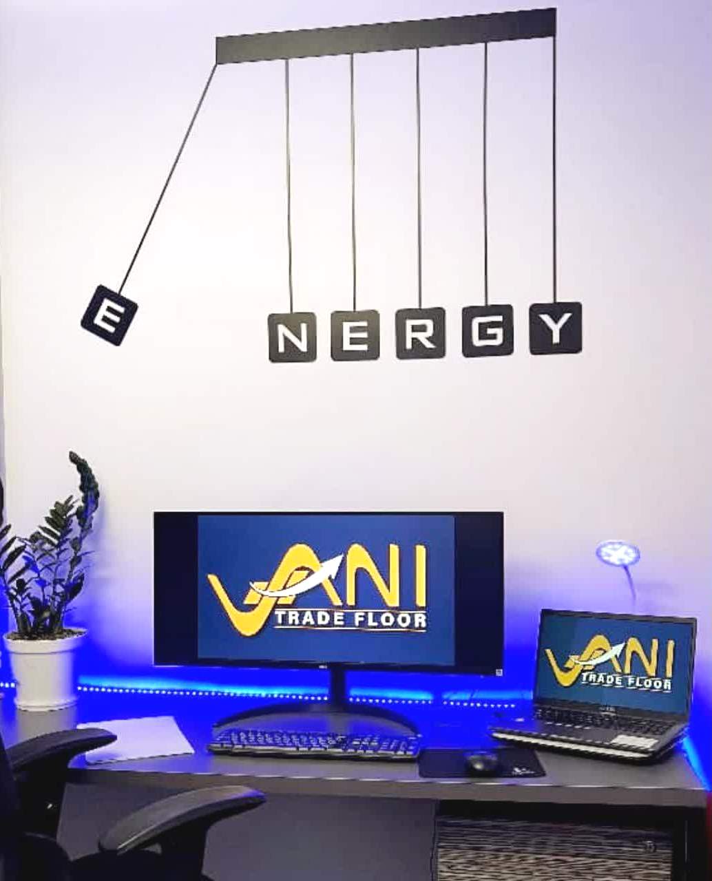 تابلو دیواری انرژی energy  دکور شرکت ارز دیجیتال ، شرکت ترید فارکس ، دیزاین دفتر تجاری ارز